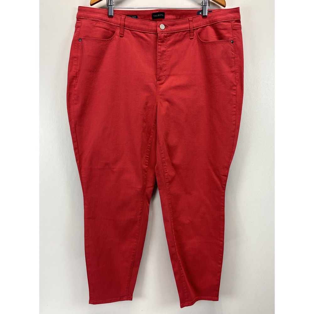 NEW! Talbots Jegging Jeans Sz 22W Plus Salmon Pink Stretch